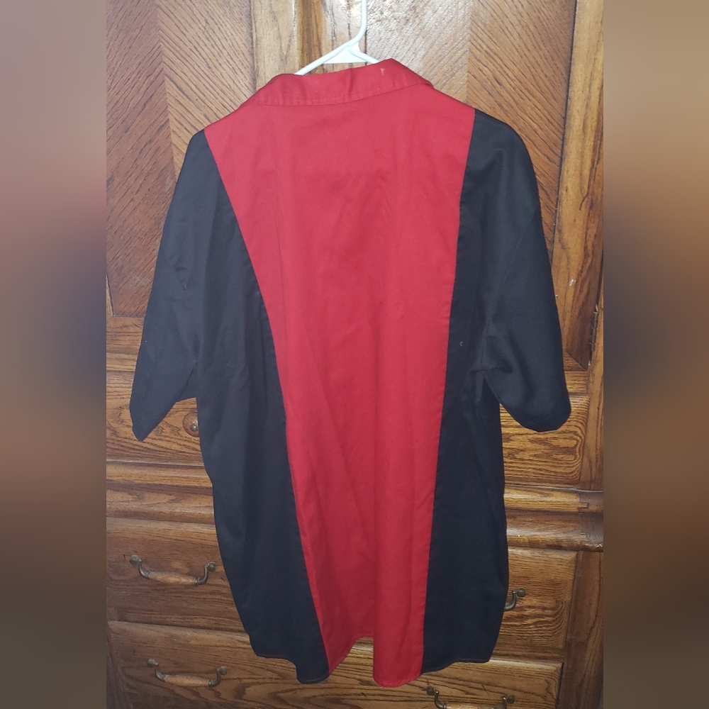 Men's Red and Black Dickies Button-Up Shirt - Picture 5 of 5